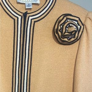 St John knit zippered jacket